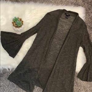 Alfani olive green bell sleeve cardigan